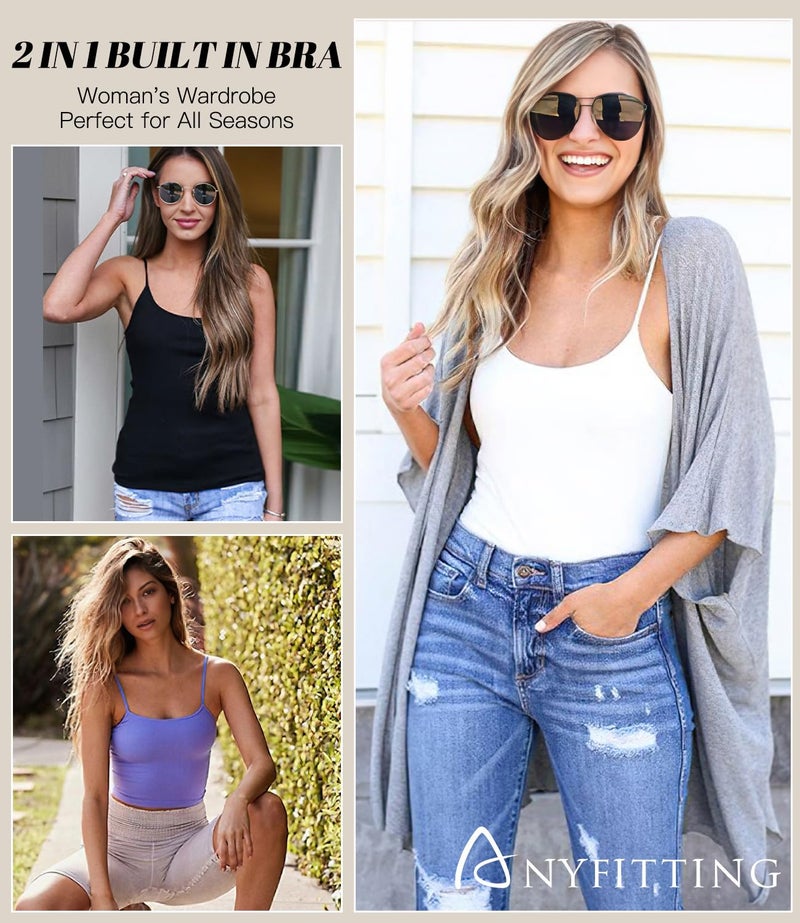 ANYFITTING Camisoles for Women Cami Sleepwear Pajamas Undershirt Tank Tops for Women - Image 5